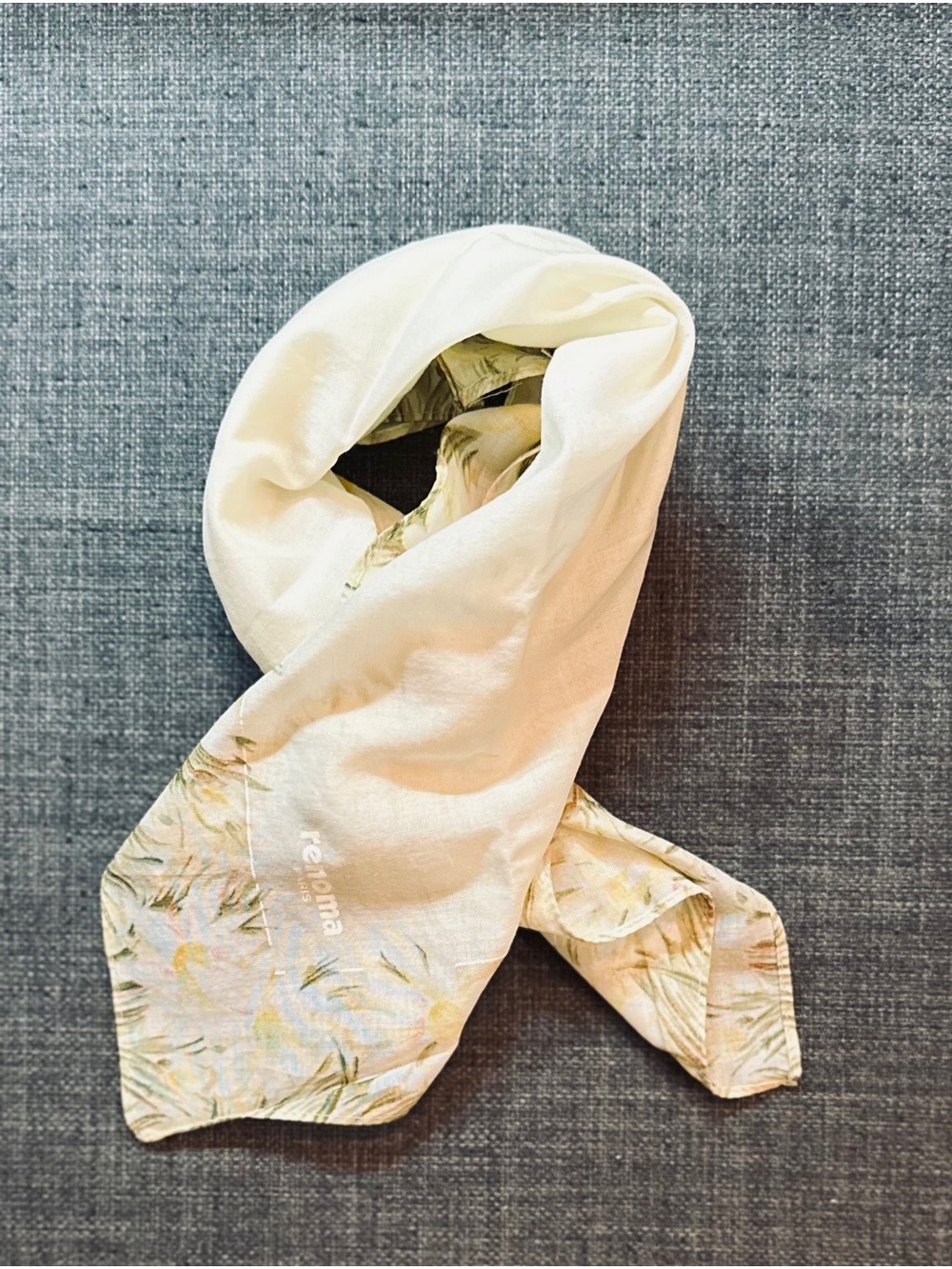 Renoma Cream Floral handkerchief